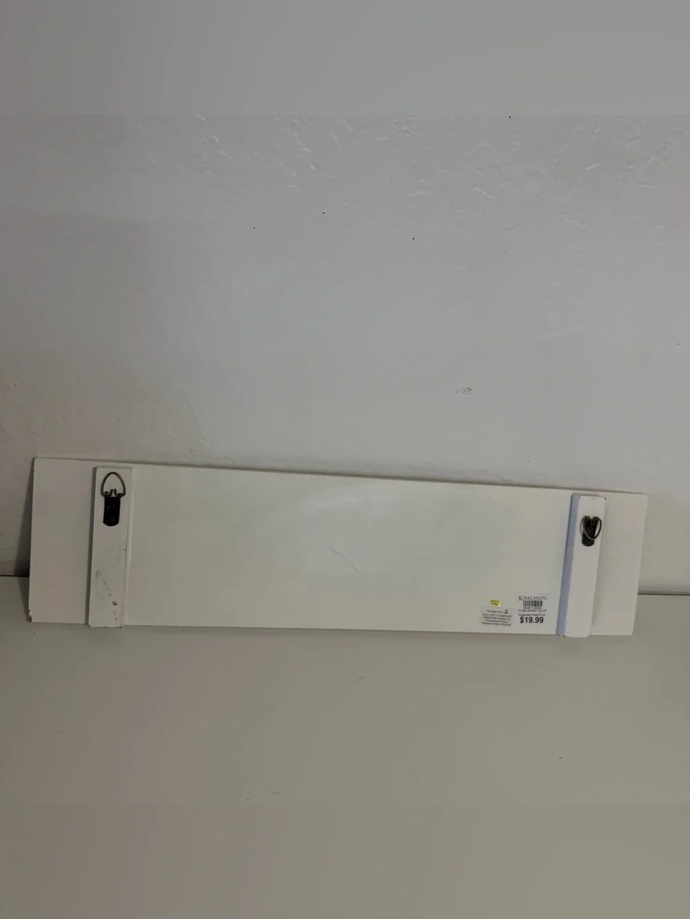 Kirkland Signature White Wall Clip Display with Black Script “Look what I did”